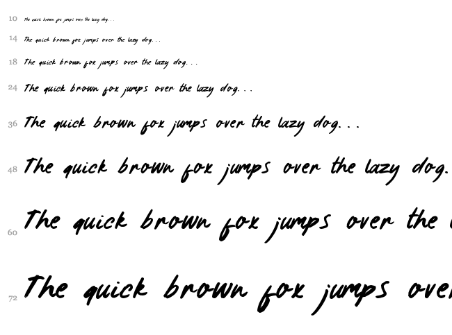 Sunday Mornings font waterfall